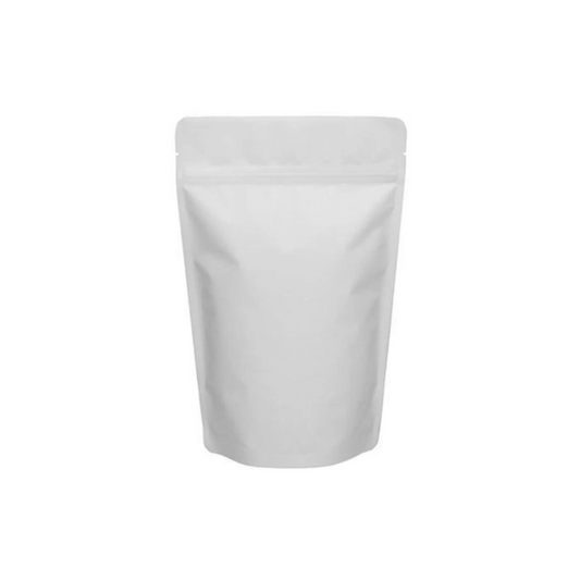 Stand Up Resealable Pouch Bags W 130 mm x L 200mm - 100 Piece  - White