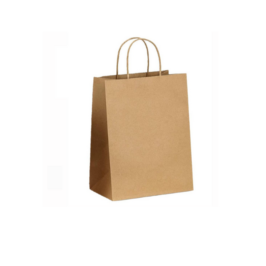 Kraft Gift Bags - Small 100 GSM - L29 x W18 - 25 Pack