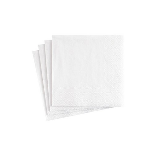 Serviettes - White - 2 Ply - 120 Piece