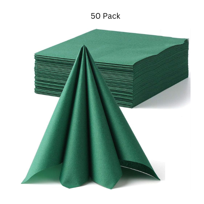 Serviettes - Dark Green - 2 Ply - 50 Piece