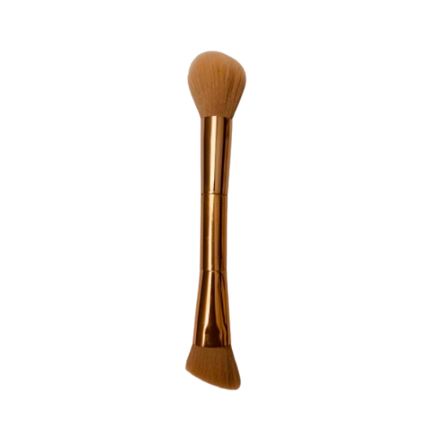 Make Up Brush- 2 way-  Rose gold - 1 Piece