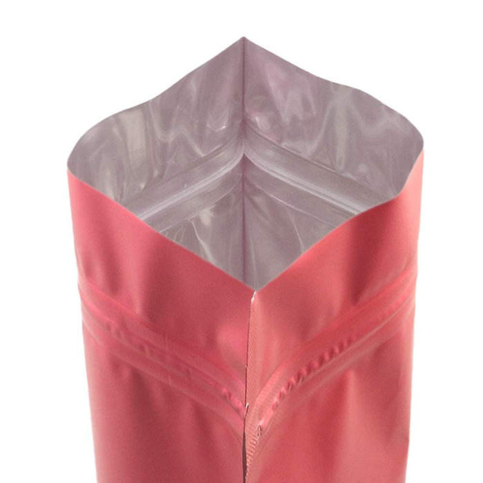 Stand Up Resealable Pouch Bags 130mm x 200mm - 100 Piece- Pink