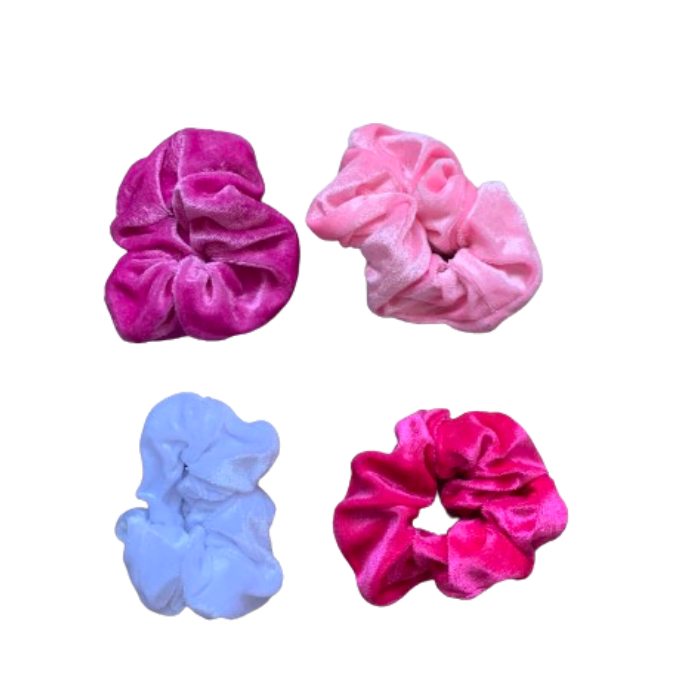 Velvet Scrunchies - 4 Piece