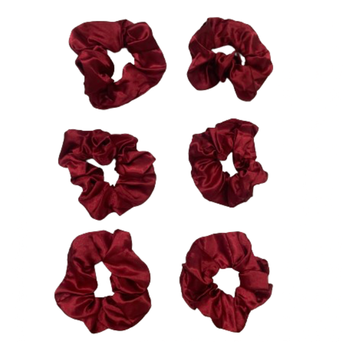 Scrunchies - Satin - 6 Piece