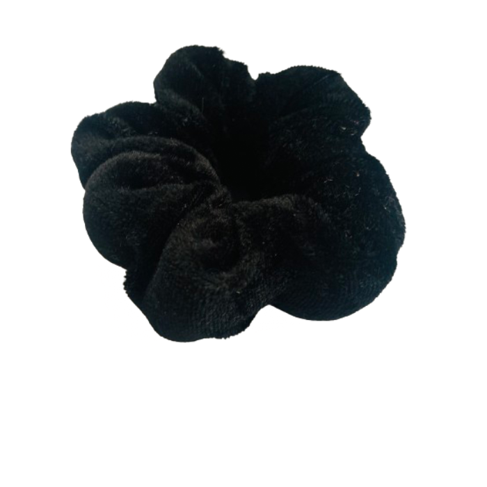 Scrunchie -  Padded Velvet - Black  - 1 Piece