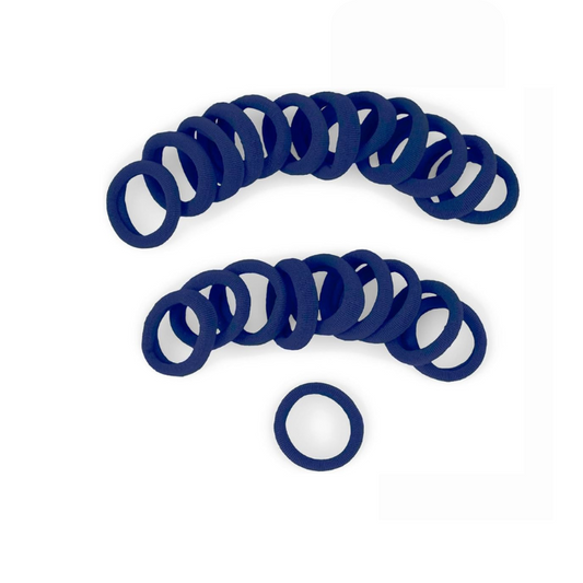 Soft Hair Elastics Navy Blue