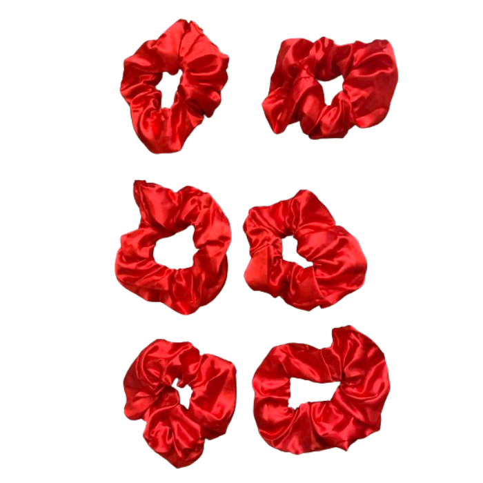 Scrunchies - Satin - 6 Piece