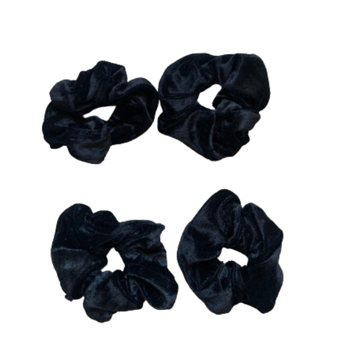 Velvet Scrunchies - 4 Piece