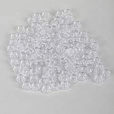 Fashion Hair Plastic Clear Beads