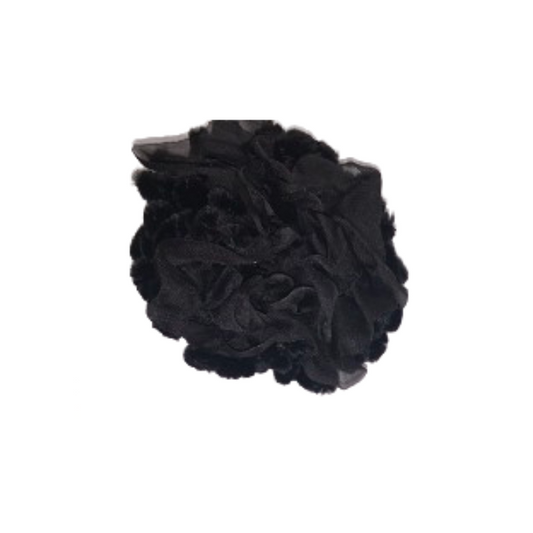 Scrunchie- Black - Frilled  - 1 Piece