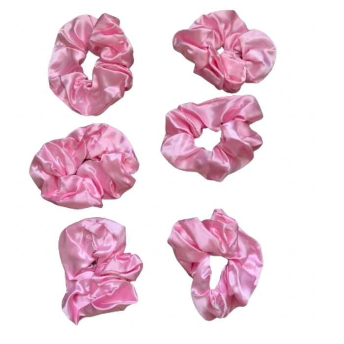 Scrunchies - Satin - 6 Piece