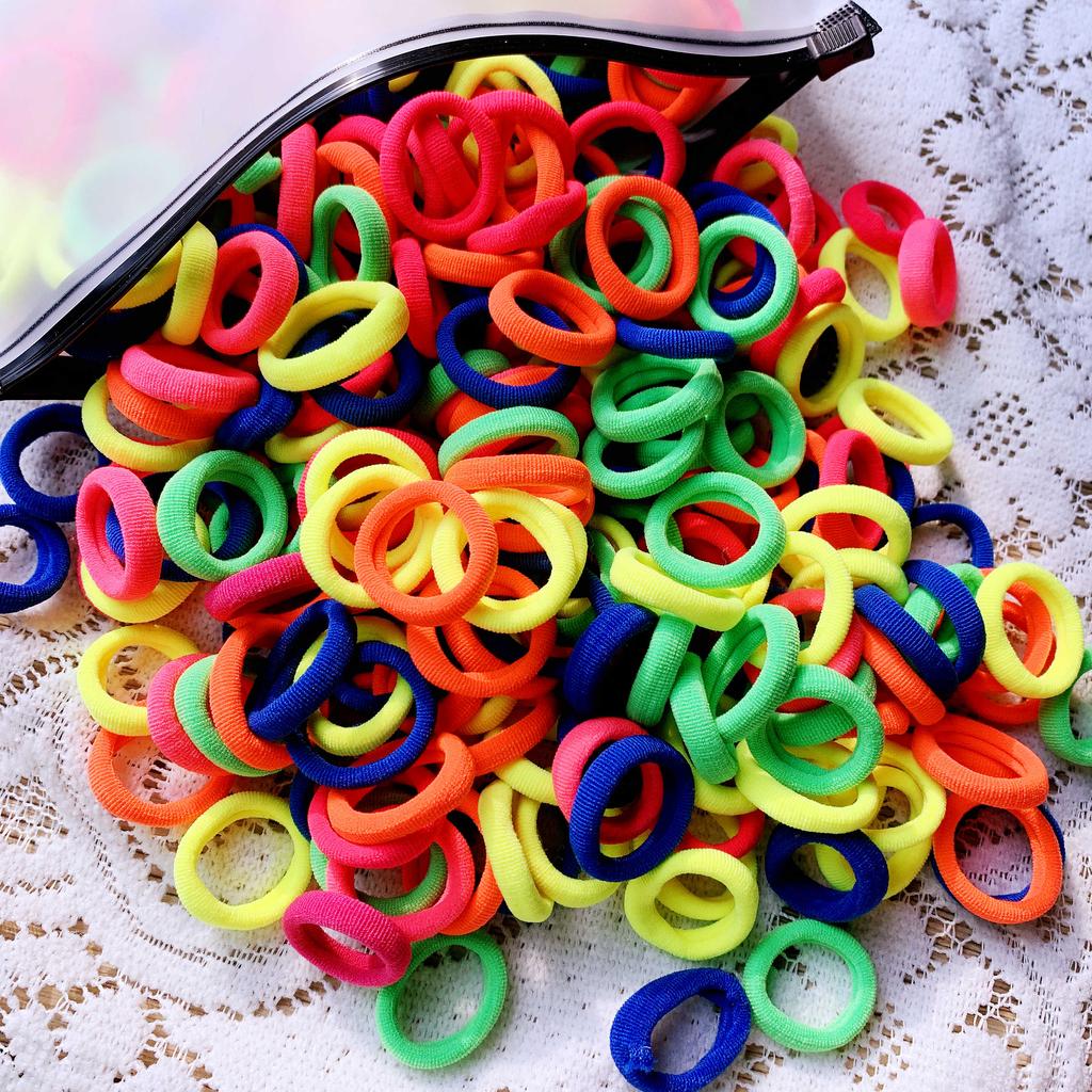 Hair Elastics -  Extra Small-Neon