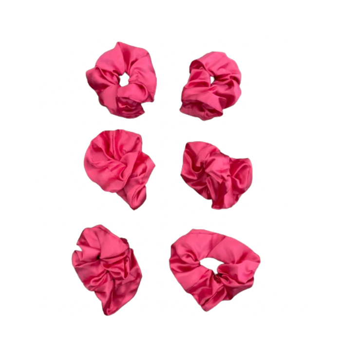 Scrunchies - Satin - 6 Piece